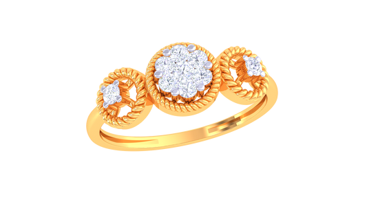 Radiant Star Rope Accent Ring