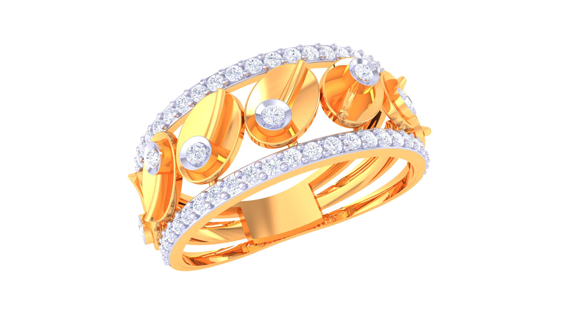 Pastel Harmony Trio Band Ring