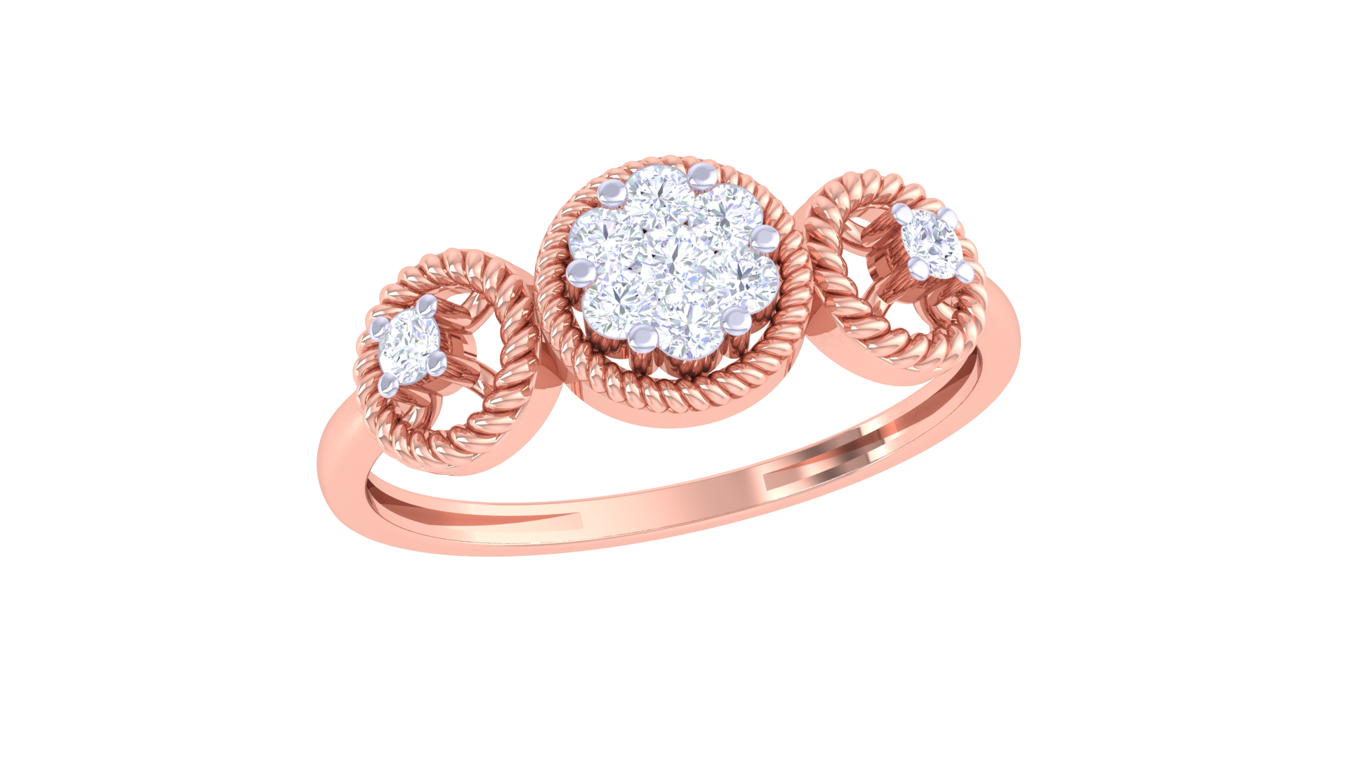 Radiant Star Rope Accent Ring