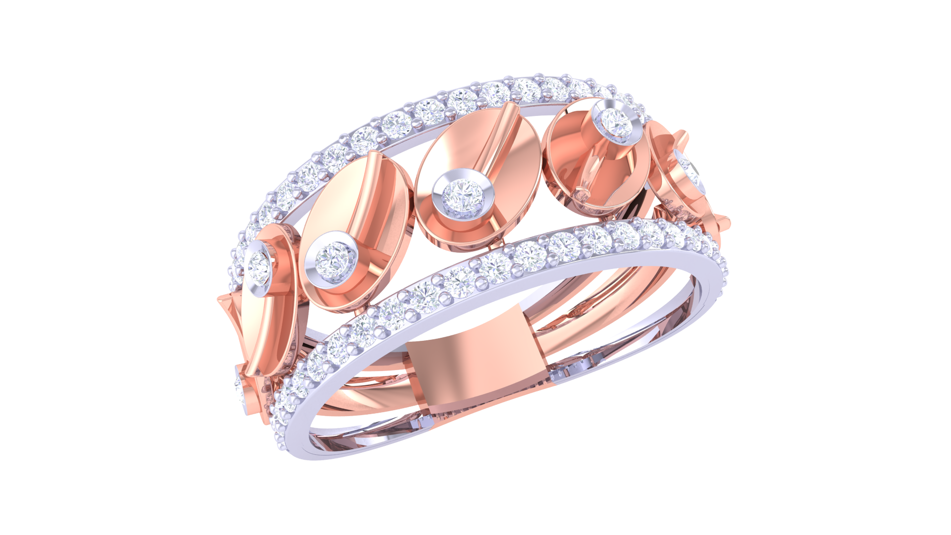 Pastel Harmony Trio Band Ring