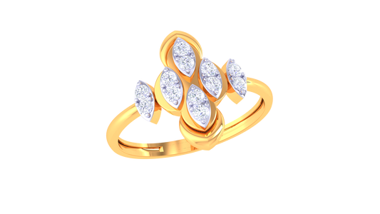 Elegant Marquise Cluster Accent Ring