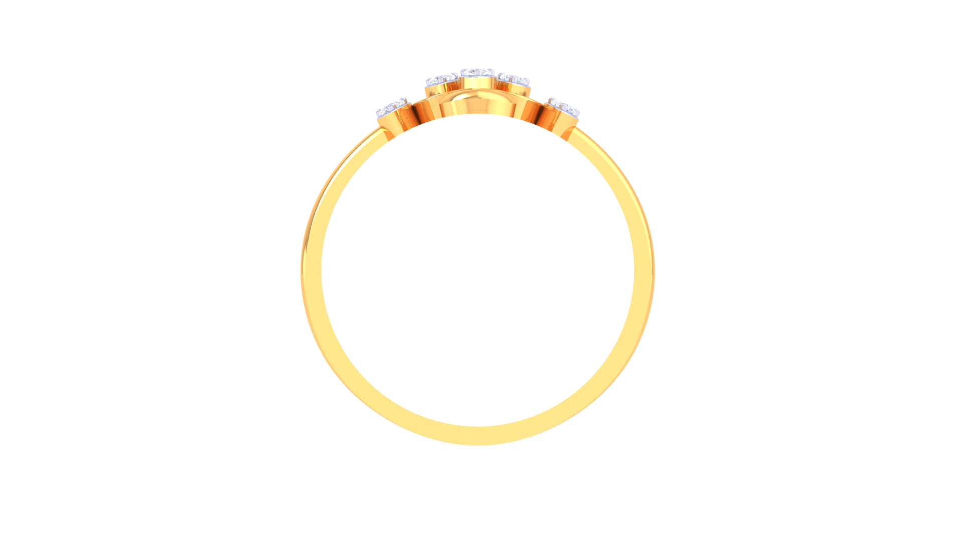 Elegant Marquise Cluster Accent Ring