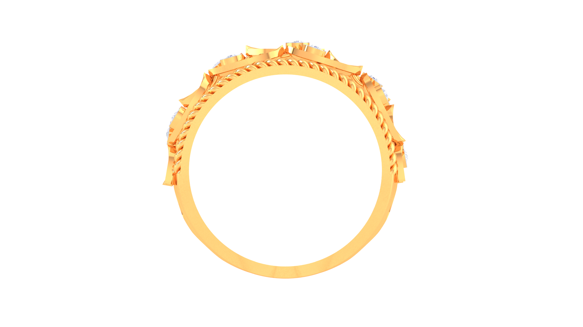 Marquise Rope Layered Sparkle Ring