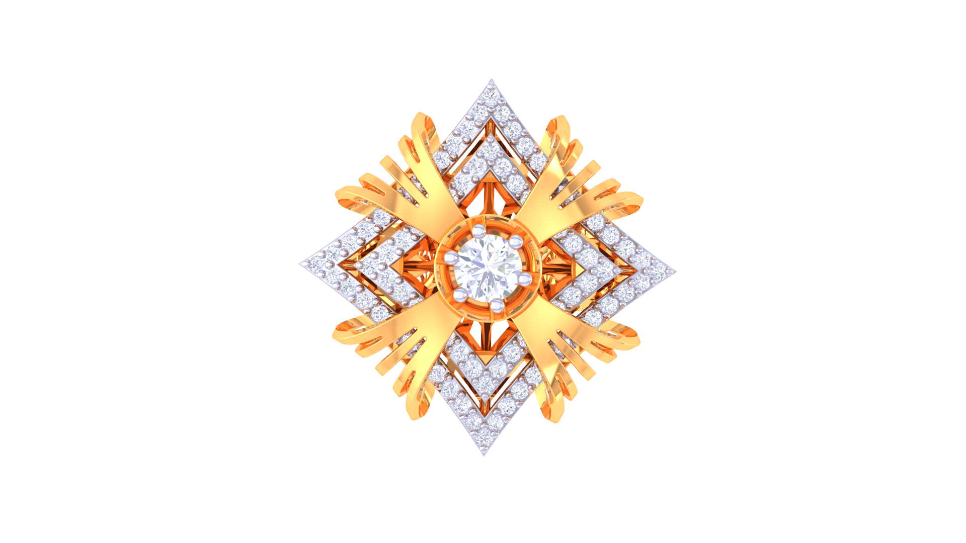 Luxura Square Cluster Designer Ring