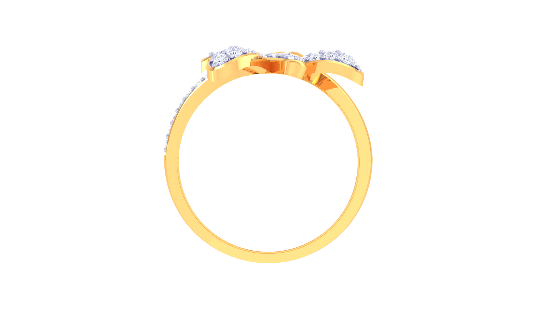 Dragonfly Duo Sparkle Statement Ring