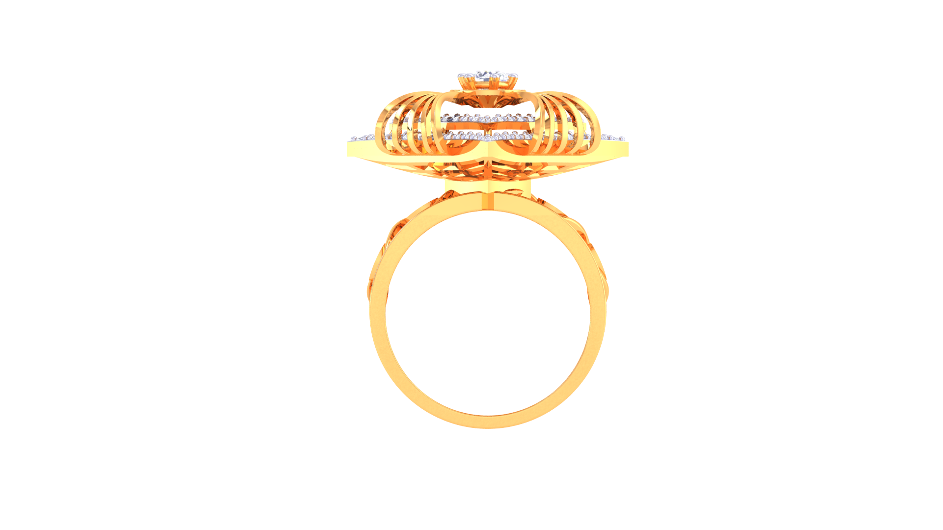 Luxura Square Cluster Designer Ring