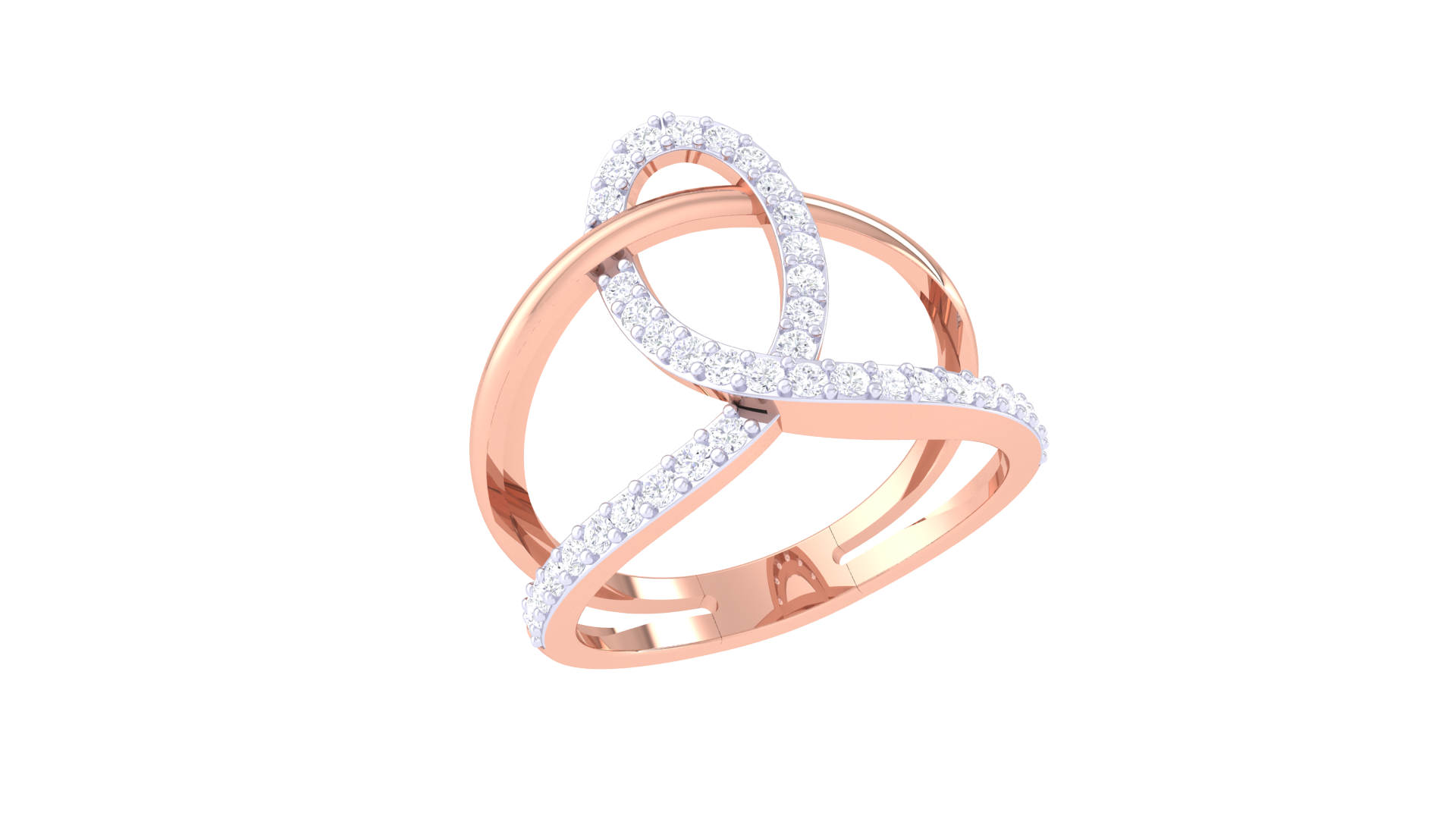 Elegant Twist Diamond Accent Ring