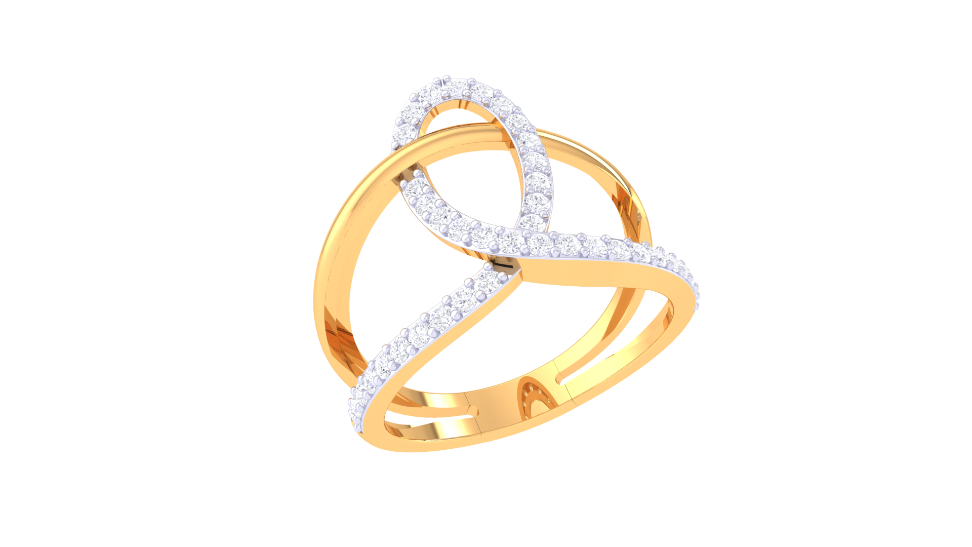 Elegant Twist Diamond Accent Ring