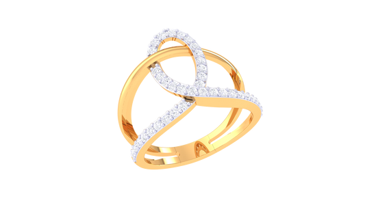 Elegant Twist Diamond Accent Ring