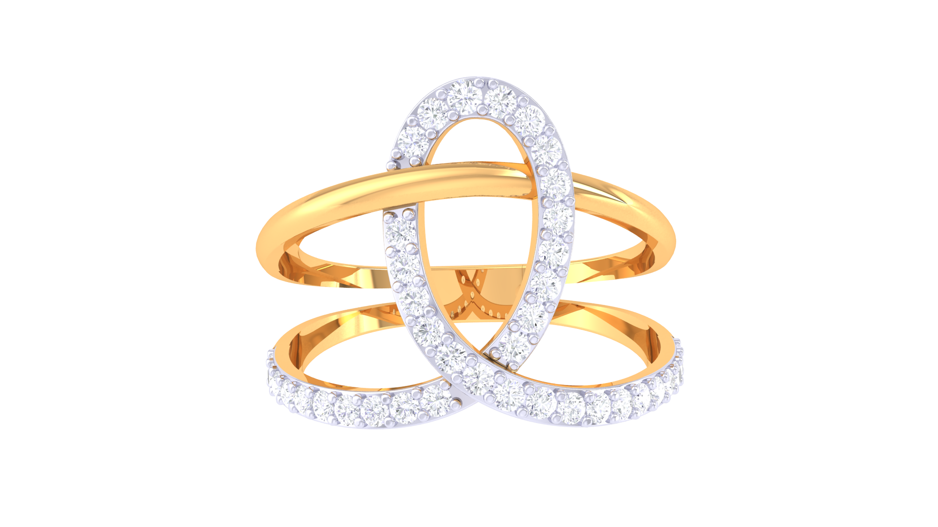 Elegant Twist Diamond Accent Ring