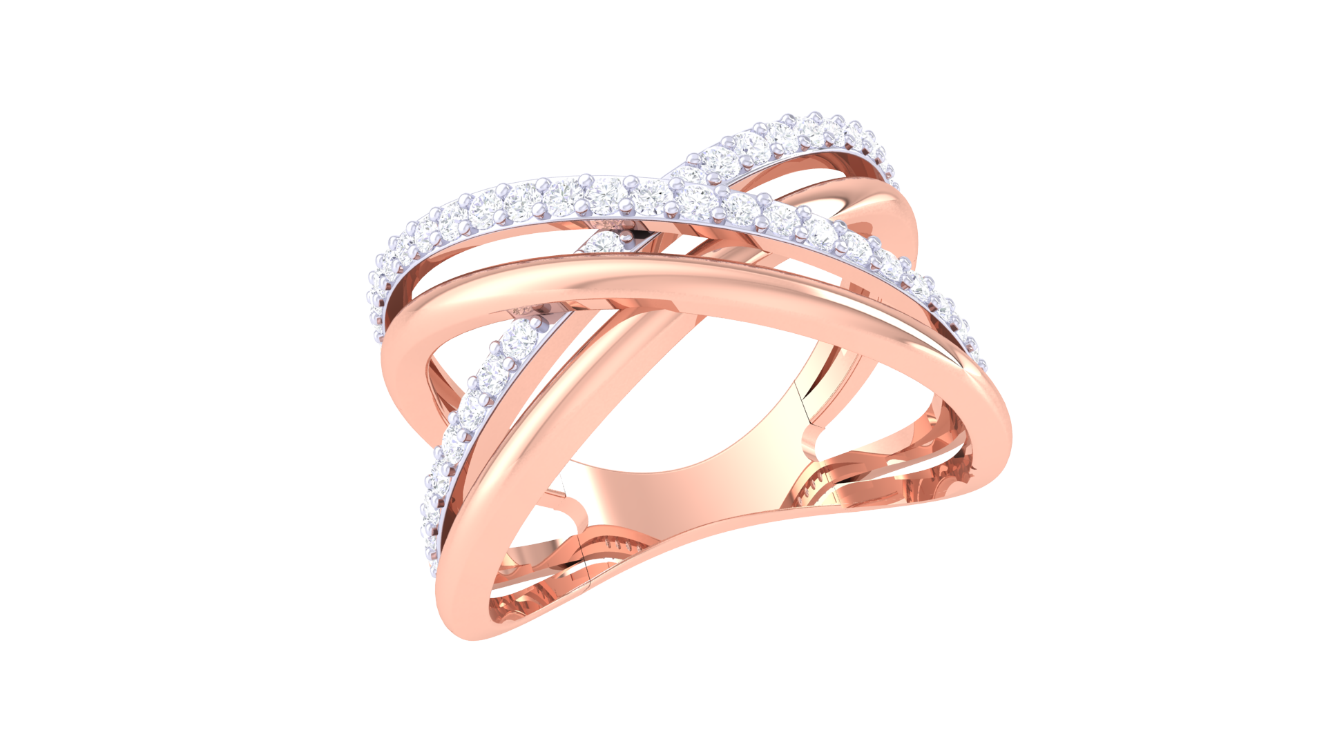 Golden X Harmony Diamond Ring