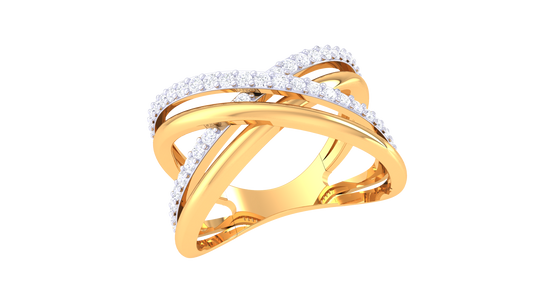 Golden X Harmony Diamond Ring