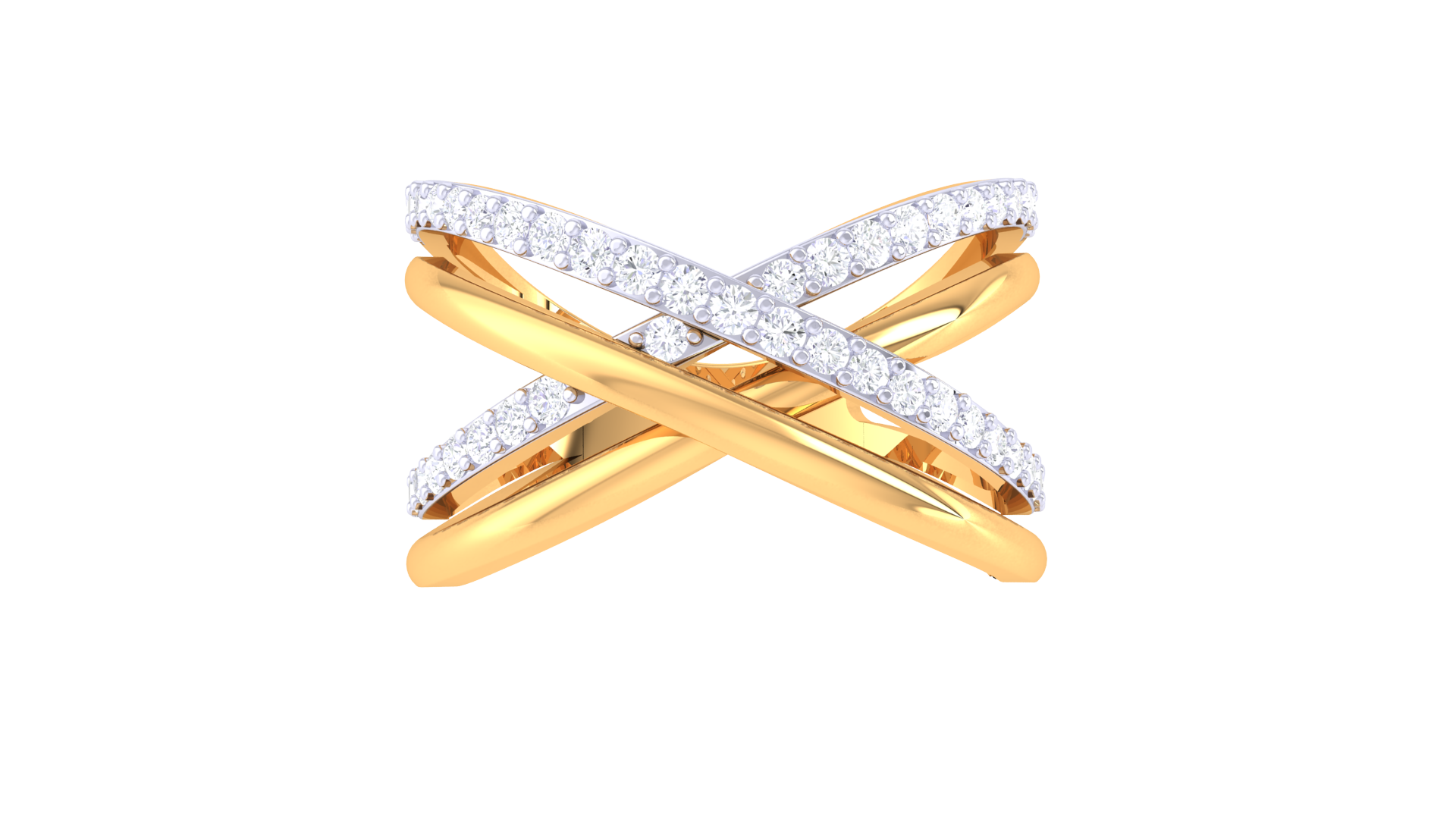 Golden X Harmony Diamond Ring