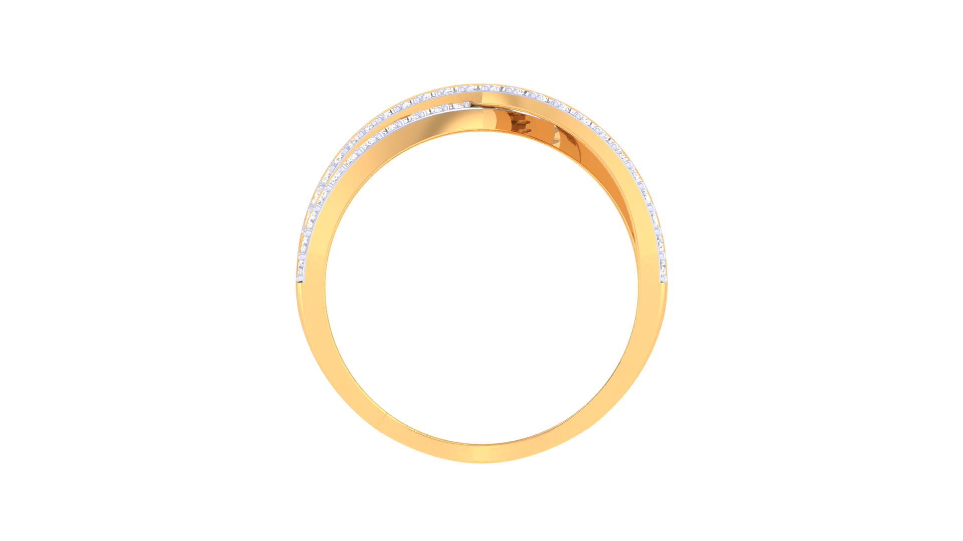 Golden X Harmony Diamond Ring