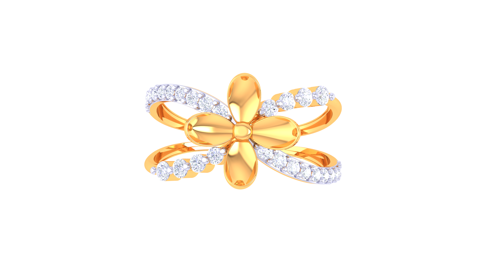 Elegant Flowerline Signature Band Ring