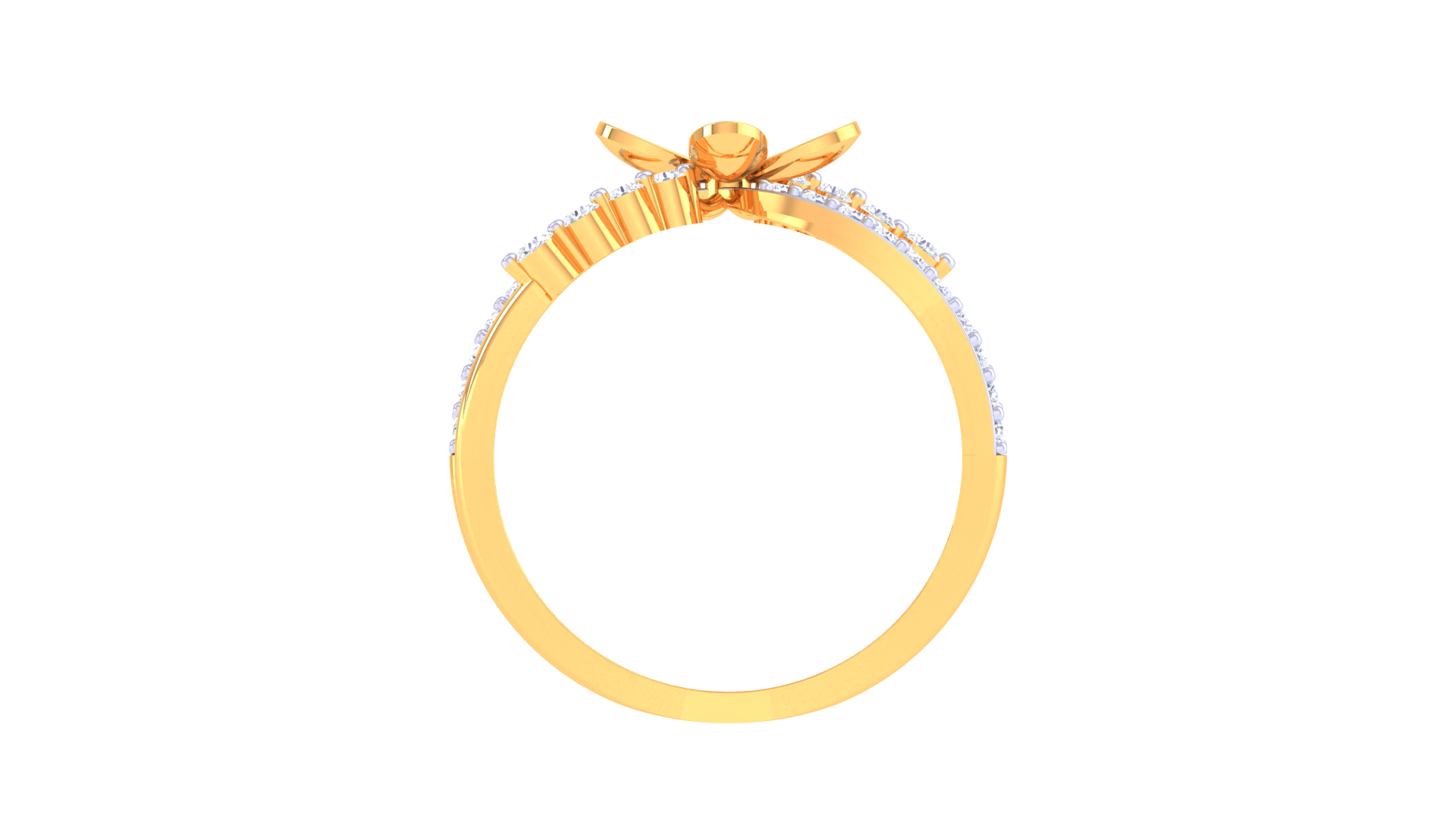 Elegant Flowerline Signature Band Ring