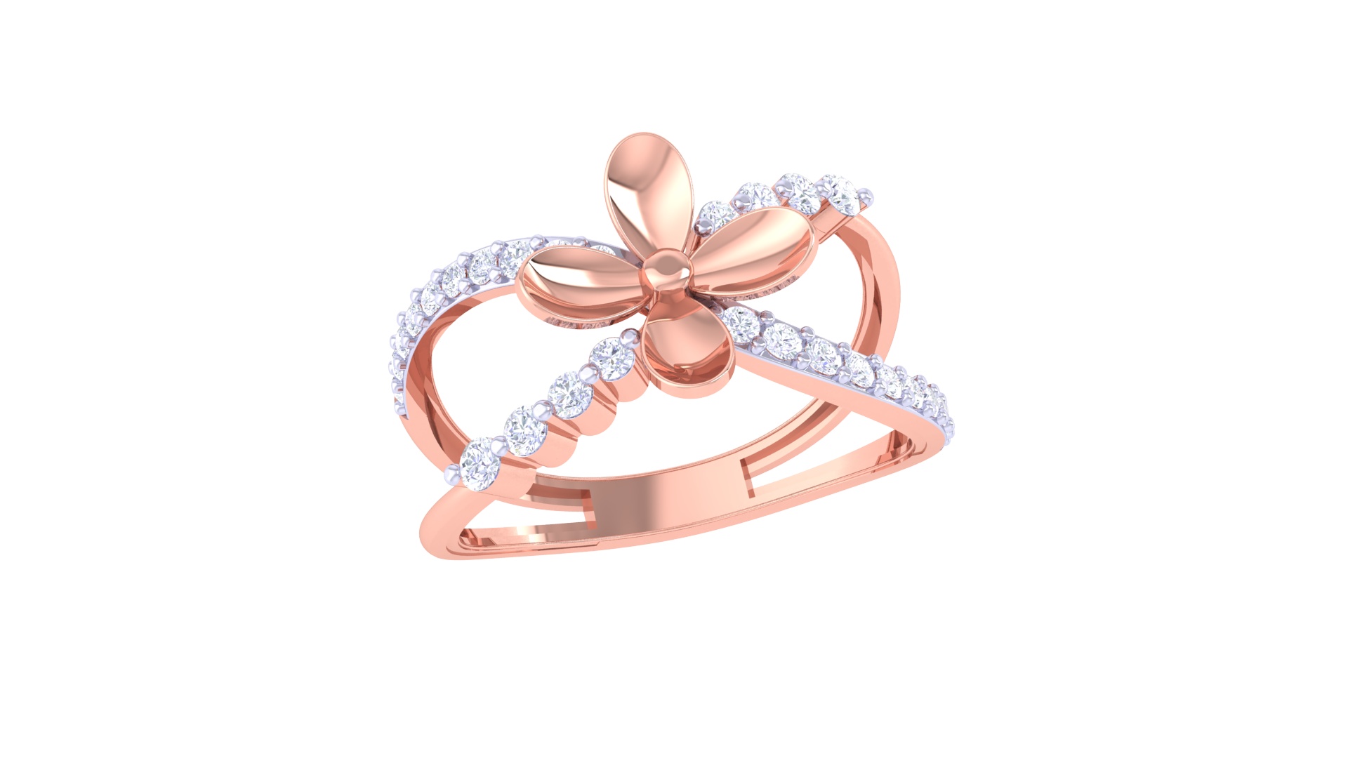 Elegant Flowerline Signature Band Ring