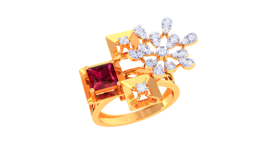 Artisan Ruby Sparkle Statement Ring
