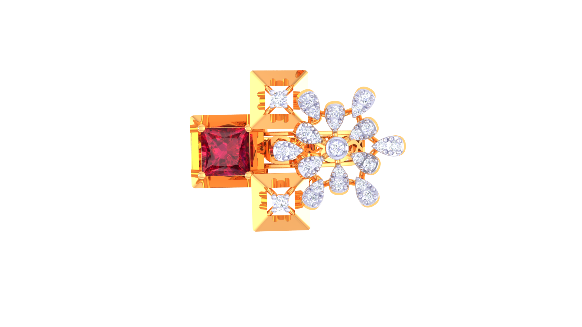 Artisan Ruby Sparkle Statement Ring