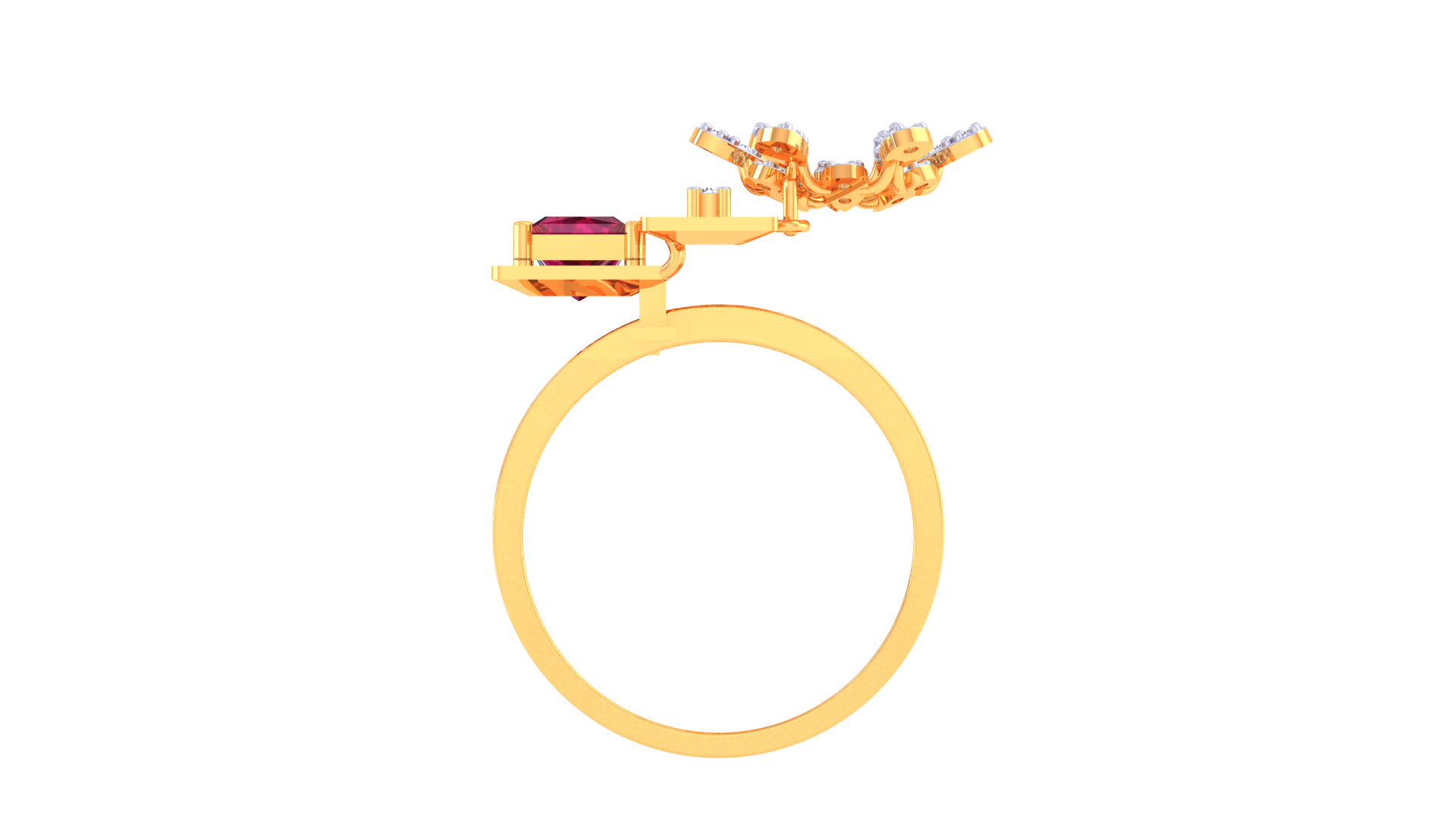 Artisan Ruby Sparkle Statement Ring