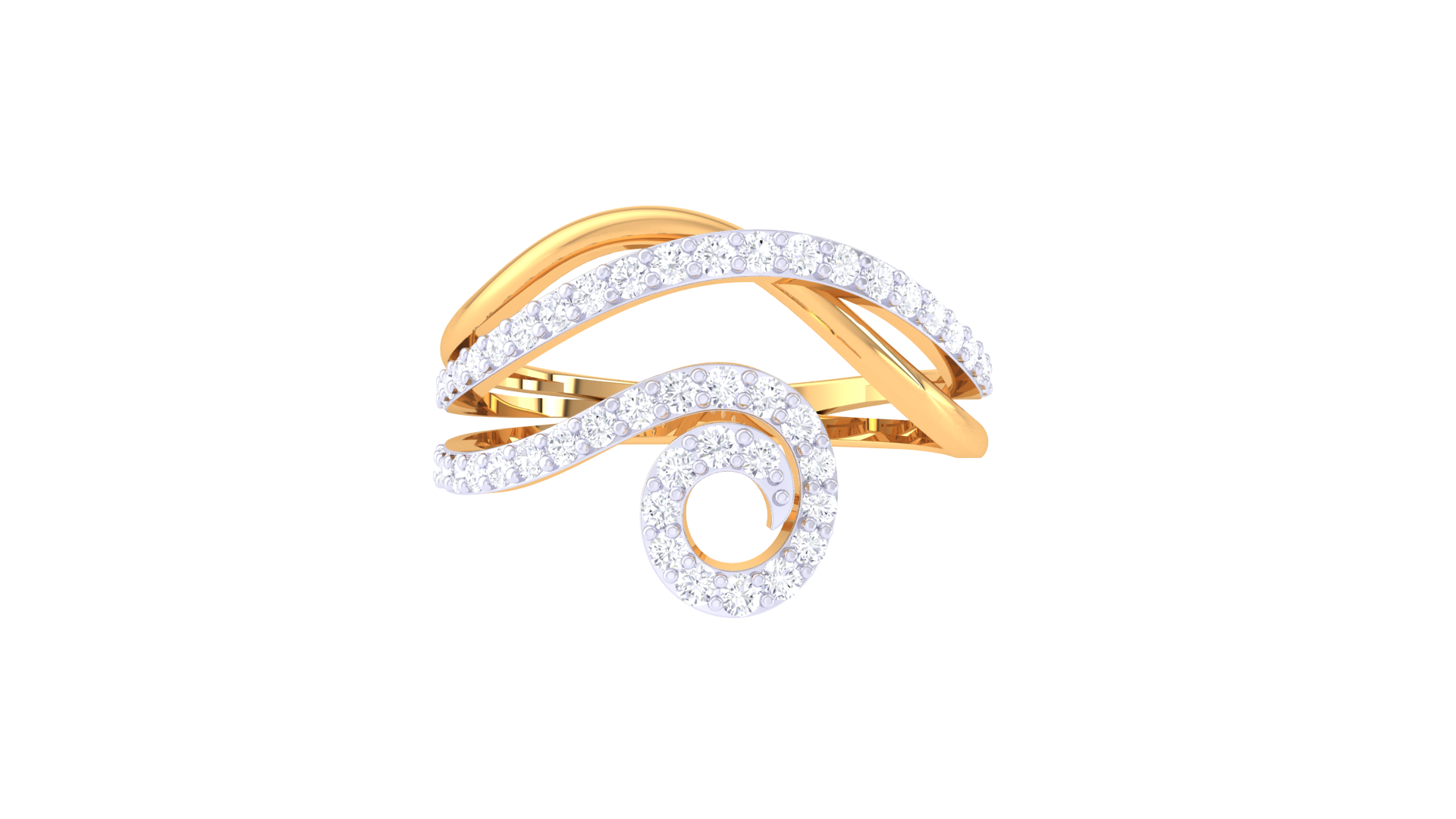 Aurelia Swirl Brilliance Designer Ring