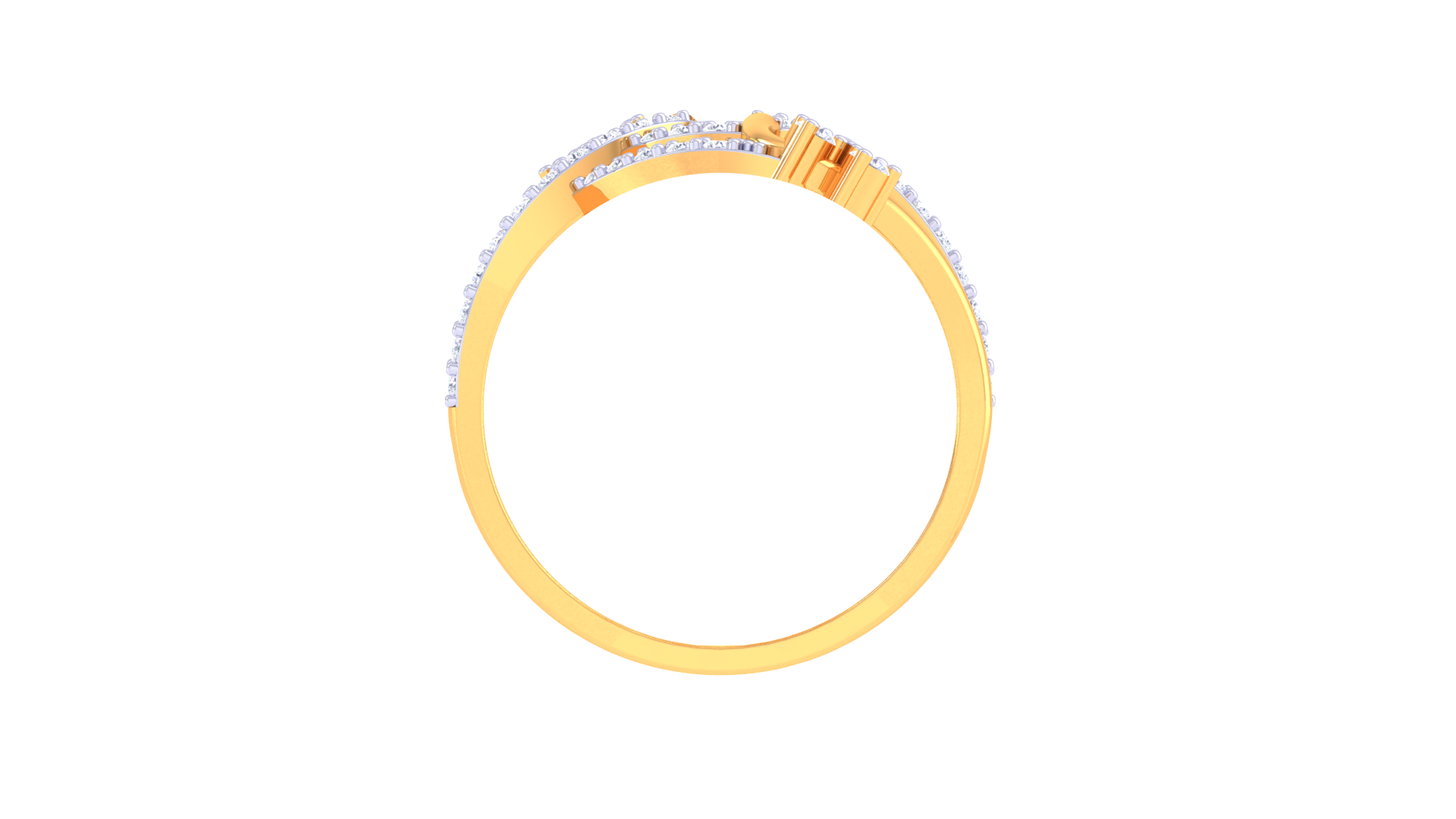 Radiant Flow Multirow Accent Ring