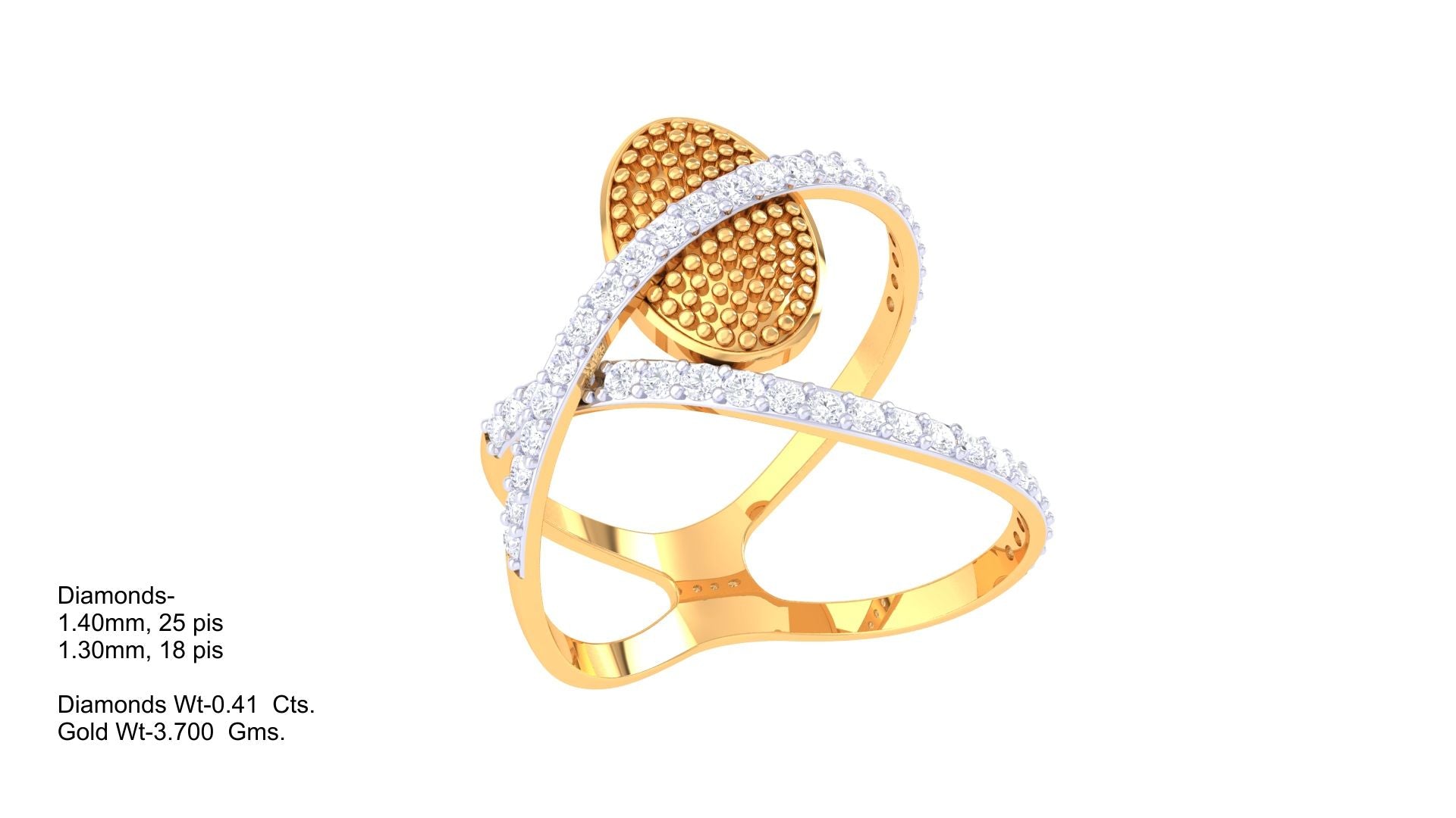 Radiant Dot Halo Pavé Band Ring