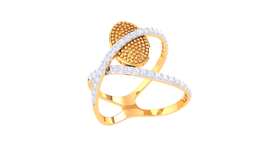Radiant Dot Halo Pavé Band Ring