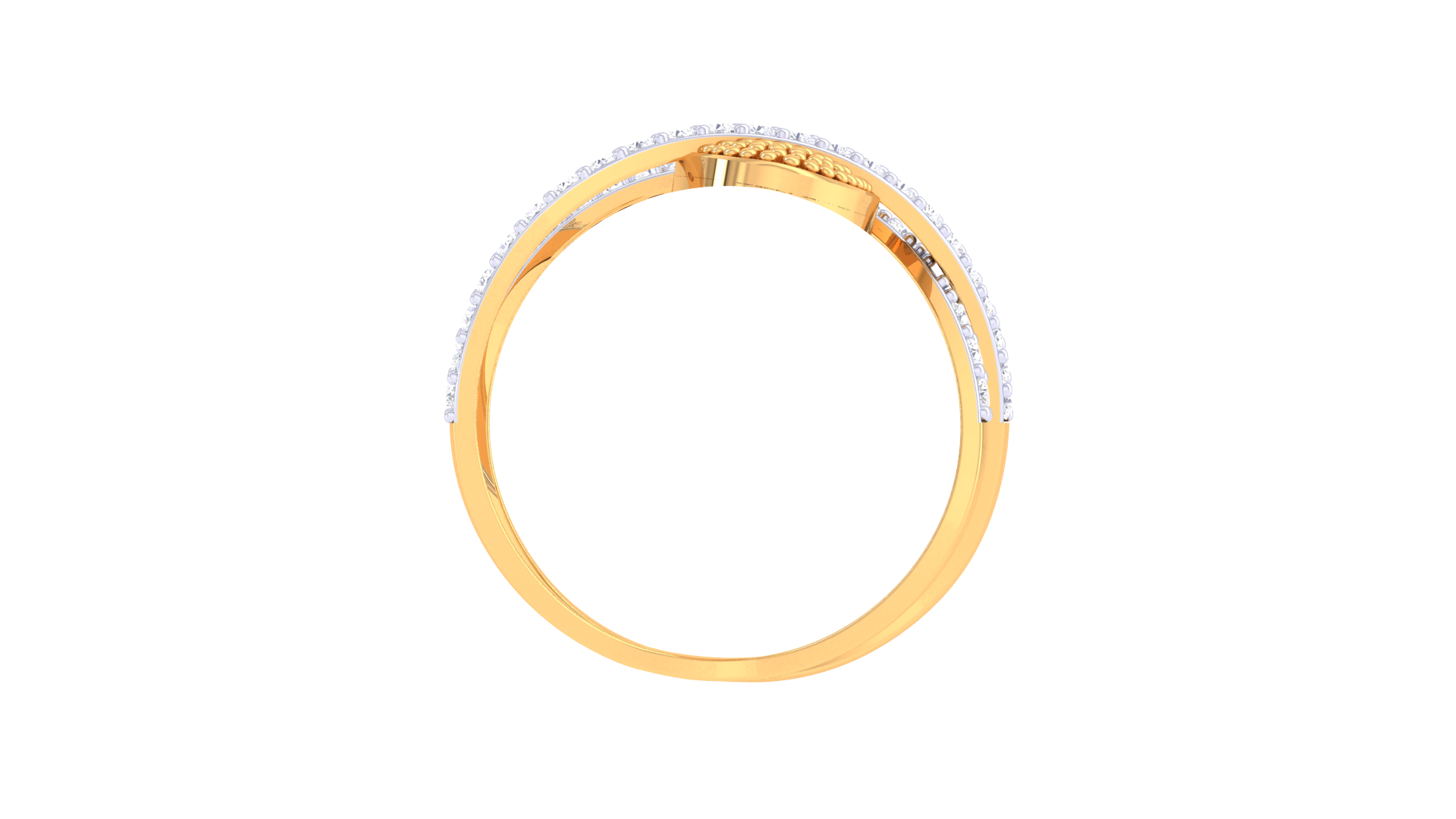 Radiant Dot Halo Pavé Band Ring