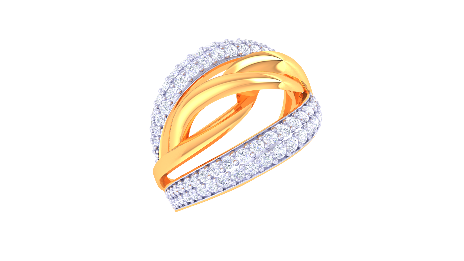 Dual Finish Harmony Accent Ring