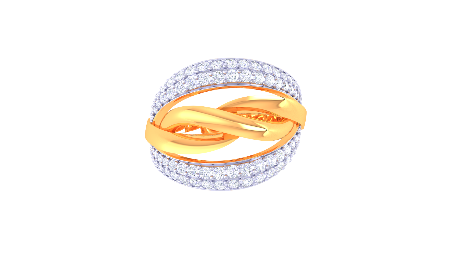 Dual Finish Harmony Accent Ring