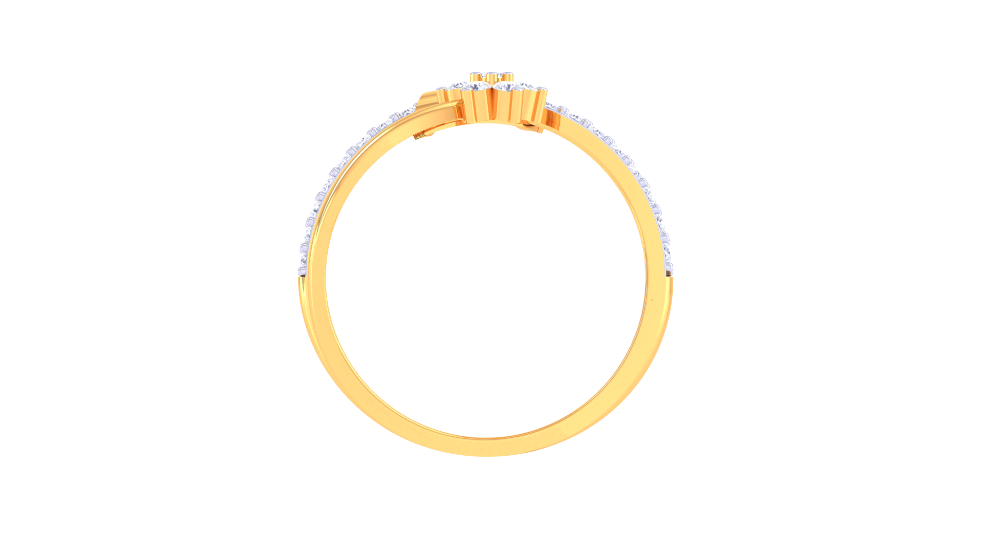 Petal Spark Accent Designer Ring