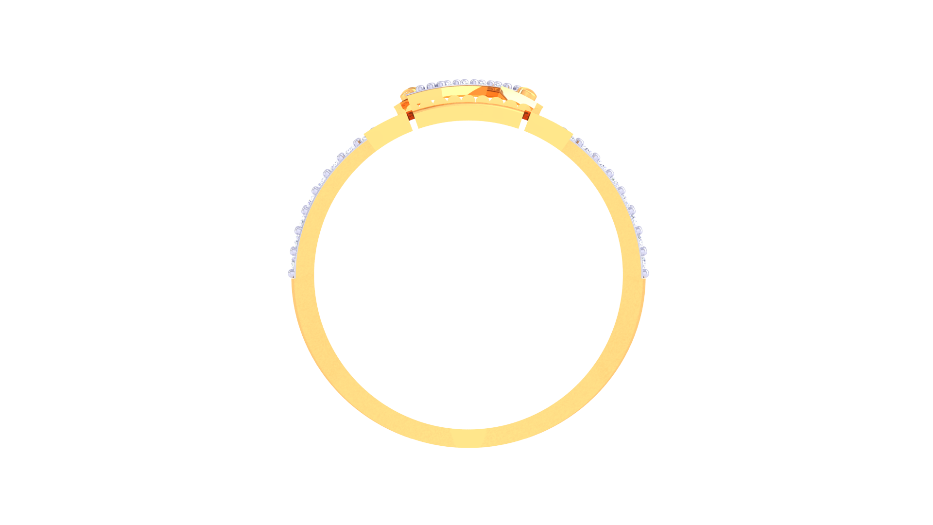Stripe Center Diamond Ring