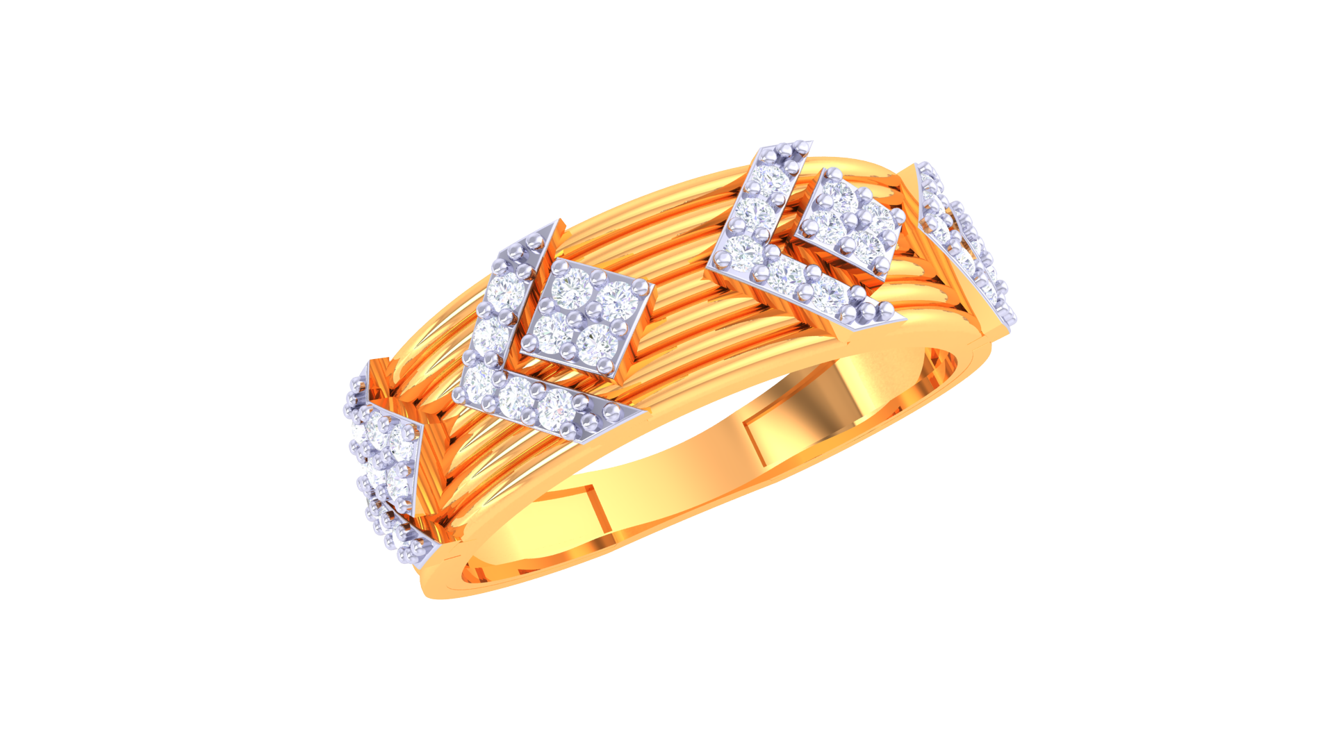 Twist Band Diamond Ring