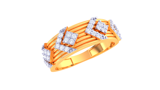 Twist Band Diamond Ring