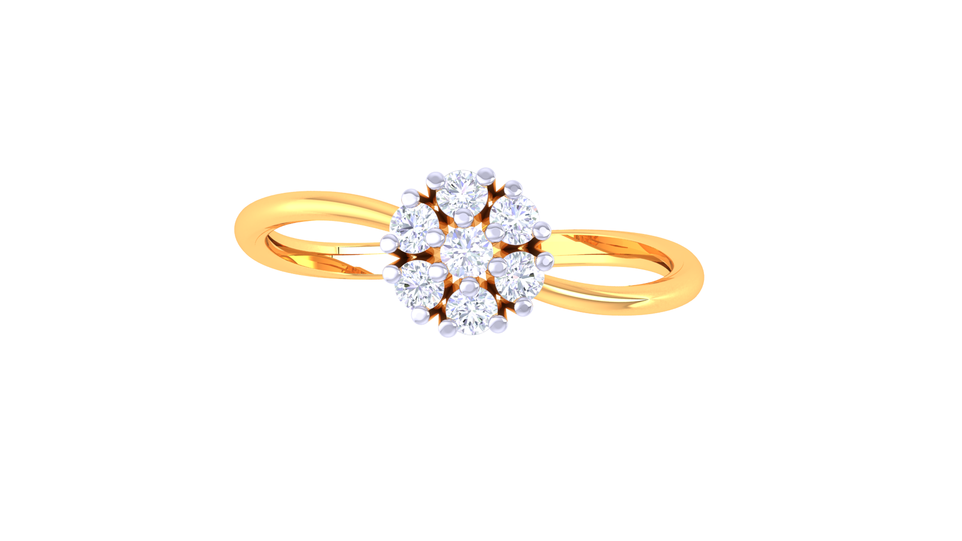 Celestial Blossom Sparkle Designer Ring