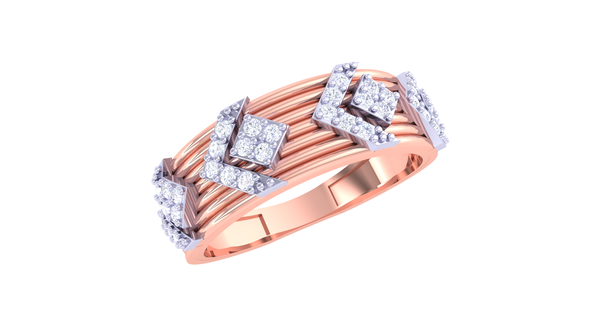 Twist Band Diamond Ring