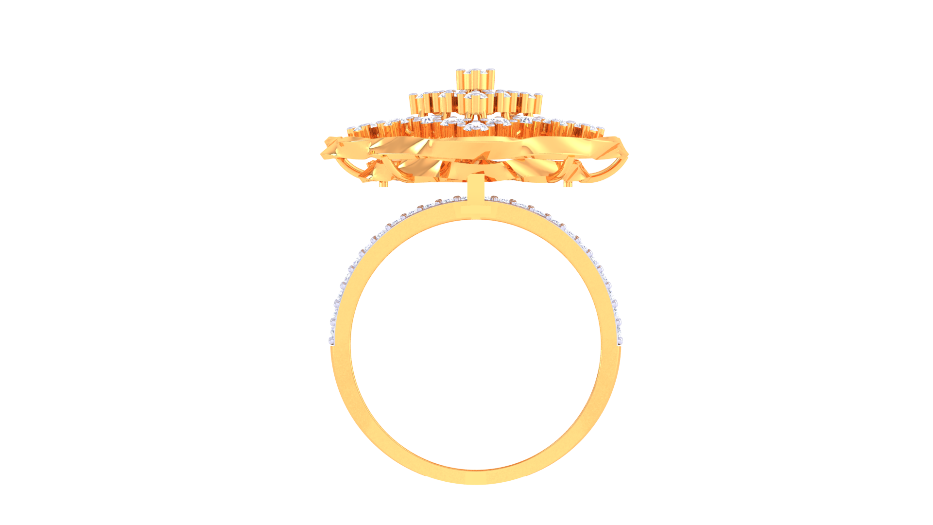Elegant Bloom Mesh Band Ring