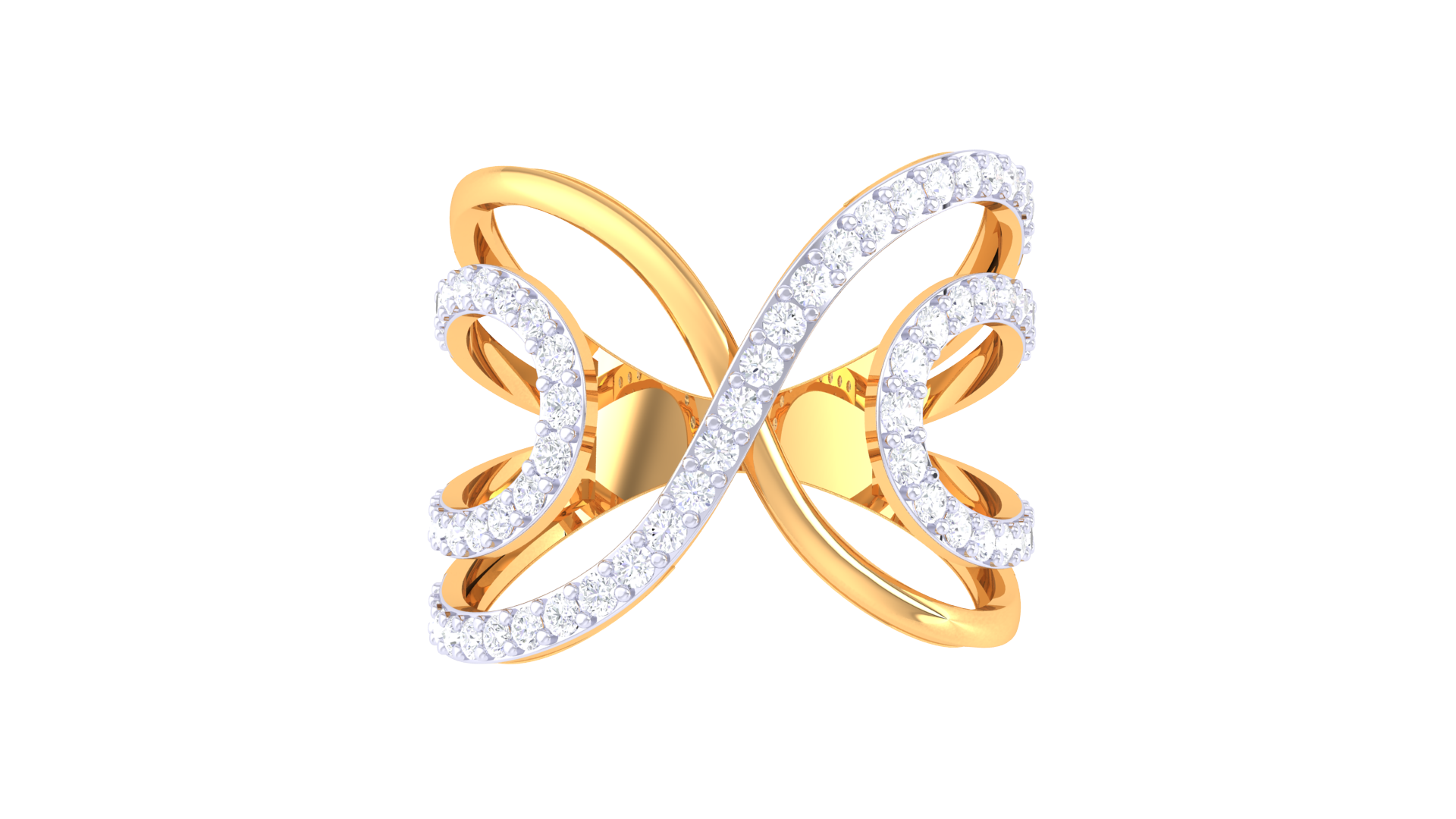 Radiant Rose Cascade Band Ring