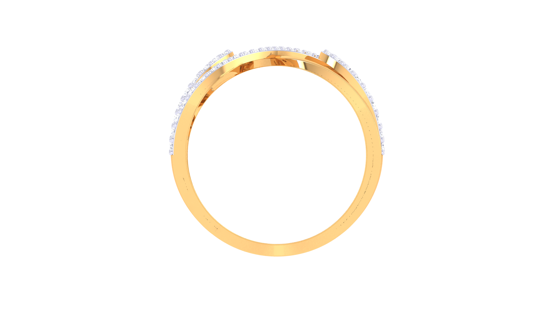 Radiant Rose Cascade Band Ring