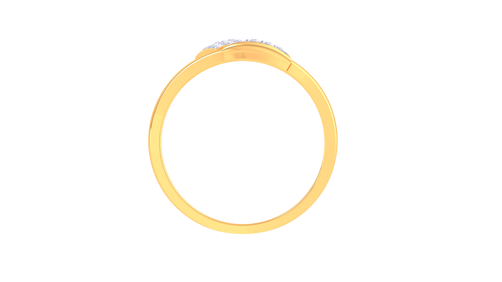 Dual Triangle Sparkle Open Ring