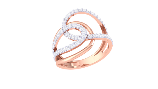 Shimmering Love Knot Statement Ring