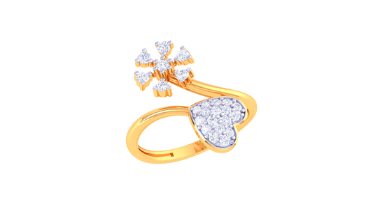 Heart and Blossom Harmony Ring