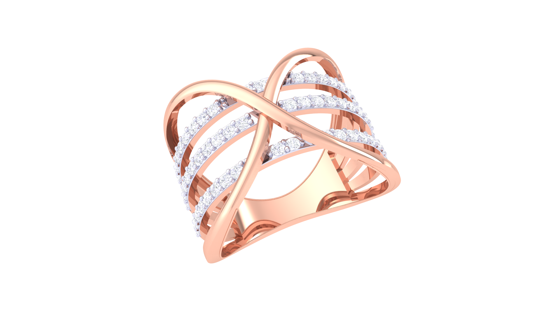 Radiant X-Band Diamond Accent Ring