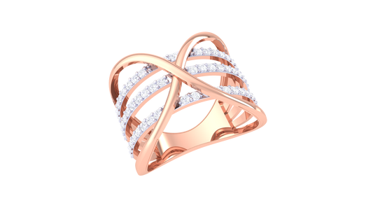 Radiant X-Band Diamond Accent Ring