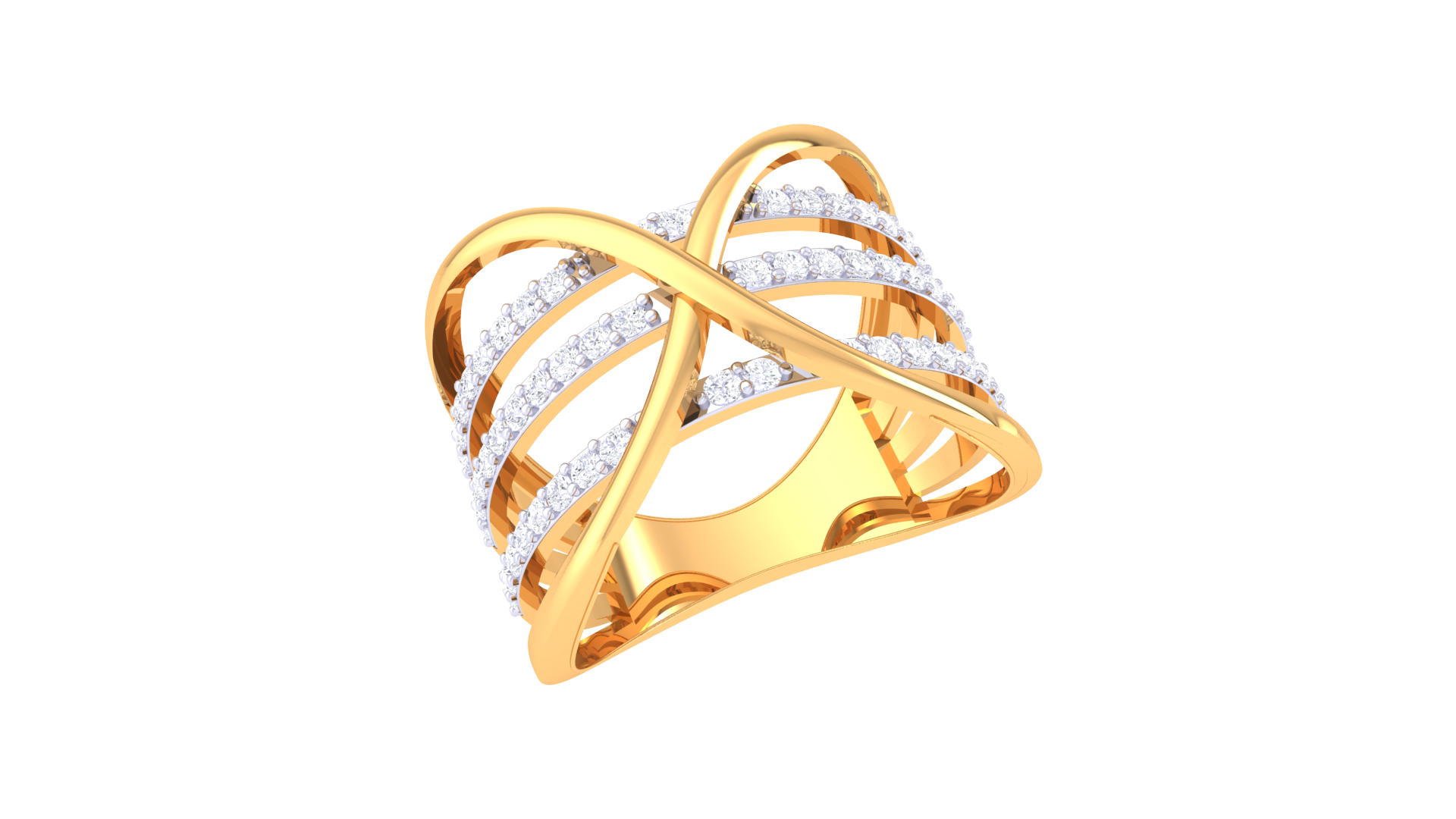 Radiant X-Band Diamond Accent Ring