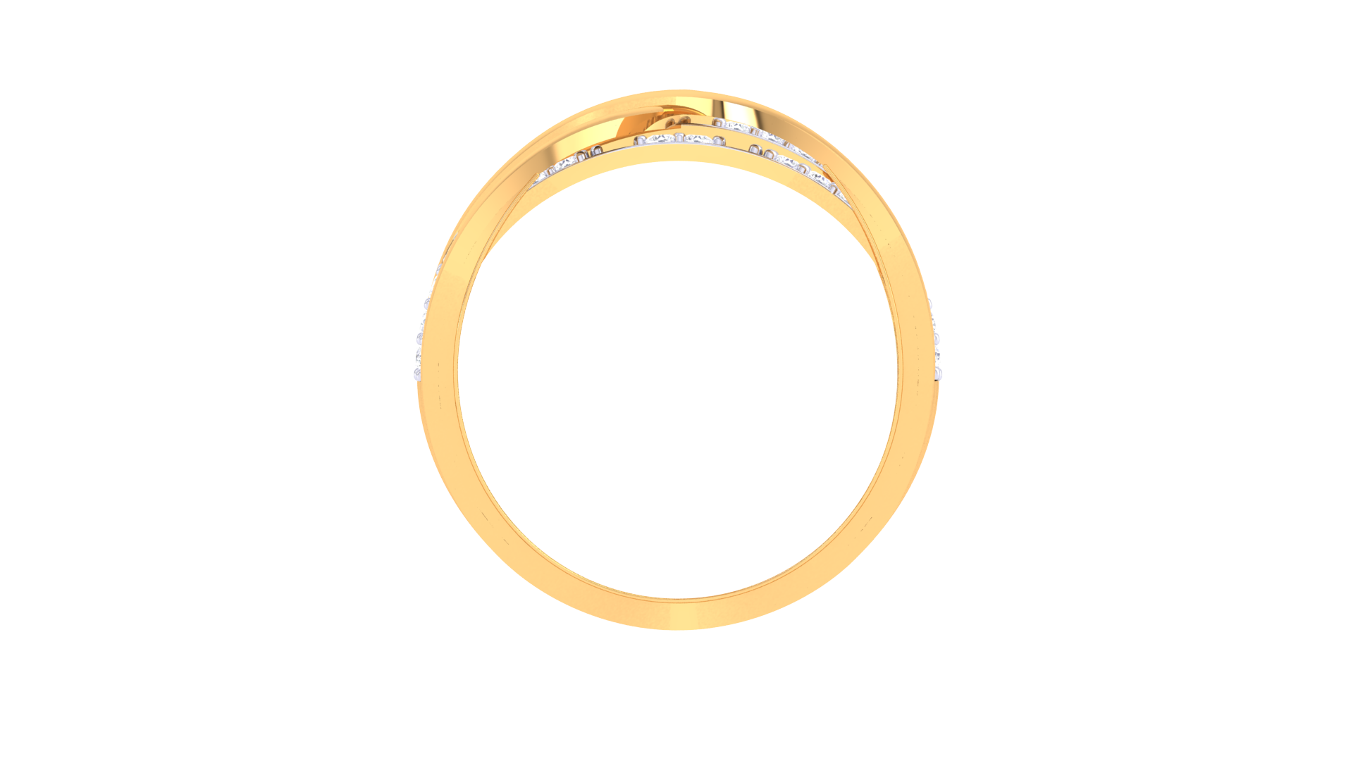 Radiant X-Band Diamond Accent Ring