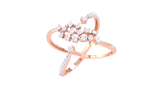 Intertwine Broken X Diamond Ring