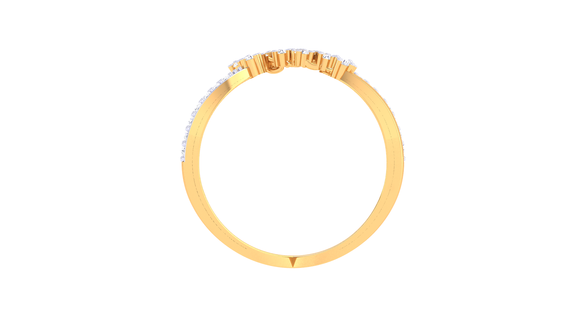 Intertwine Broken X Diamond Ring
