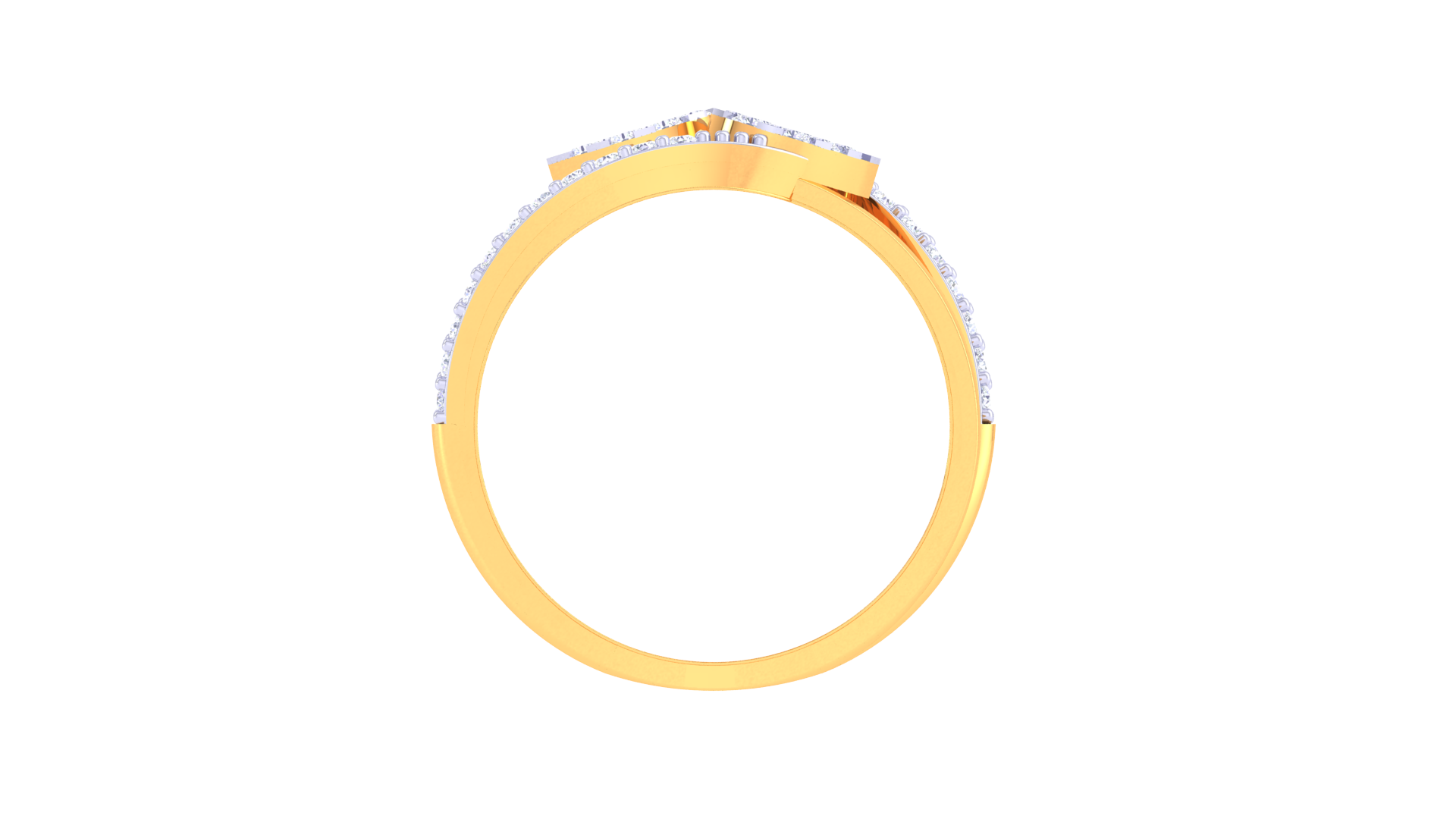 Leaf Embrace Dual Sparkle Ring